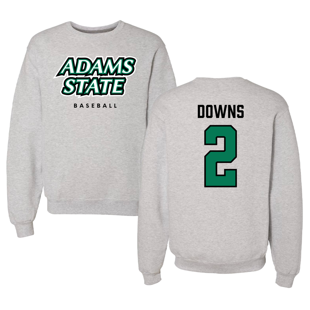 Adams State University Baseball Gray Crewneck  - #2 Ryan Downs