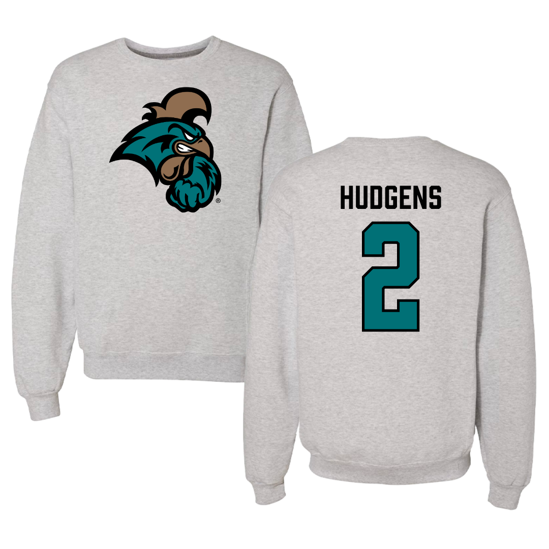 Coastal Carolina University Softball Gray Crewneck  - #2 Clara Hudgens