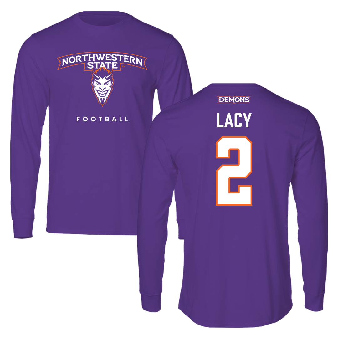 Northwestern State University Football Purple Long Sleeve  - #2 Kennieth Lacy
