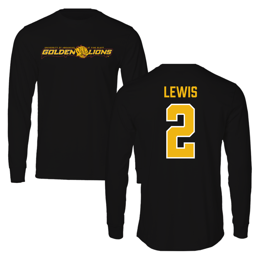 University of Arkansas-Pine Bluff Football Black Long Sleeve  - #2 Kenji Lewis