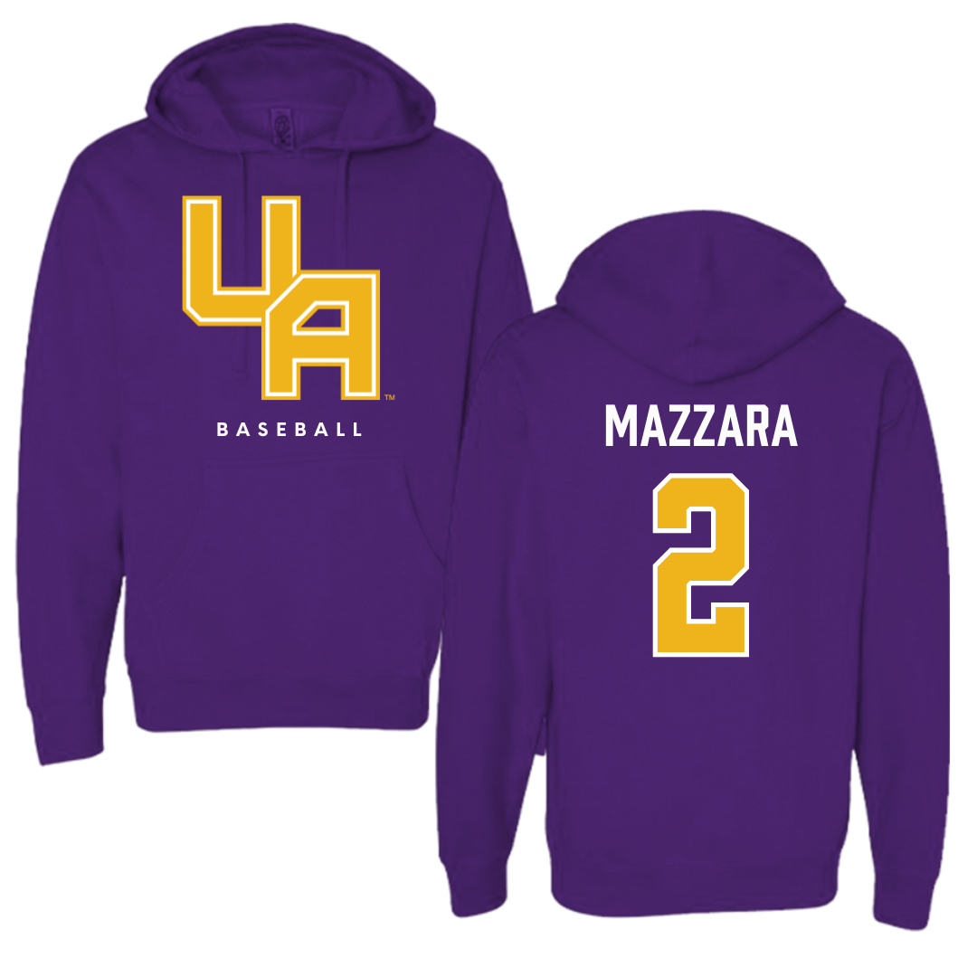 University at Albany Baseball Purple Hoodie  - #2 Victor Mazzara