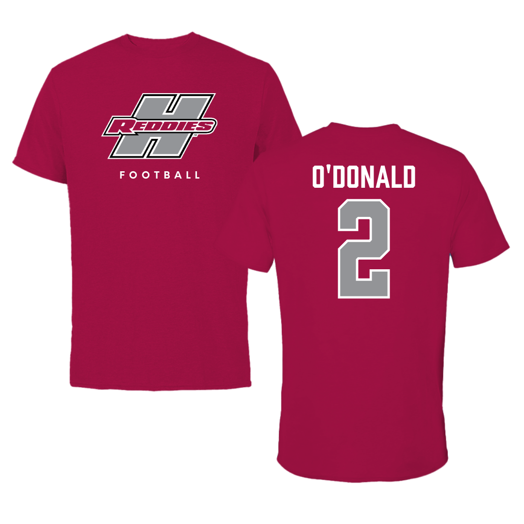 Henderson State University Football Cardinal Tee  - #2 Fredrick O'Donald