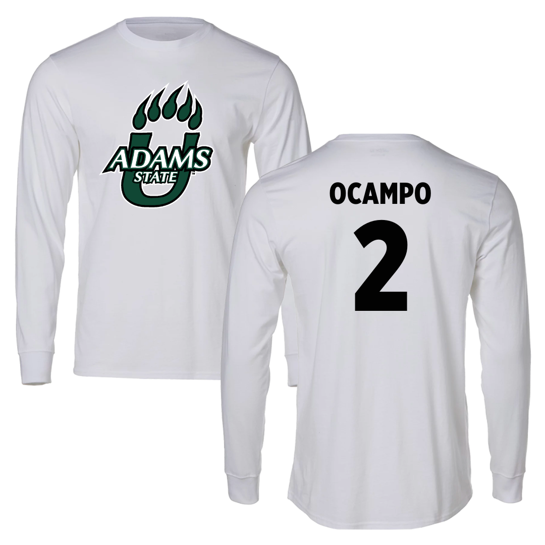 Adams State University Fútbol Blanco Manga Larga - #2 Lauren Ocampo