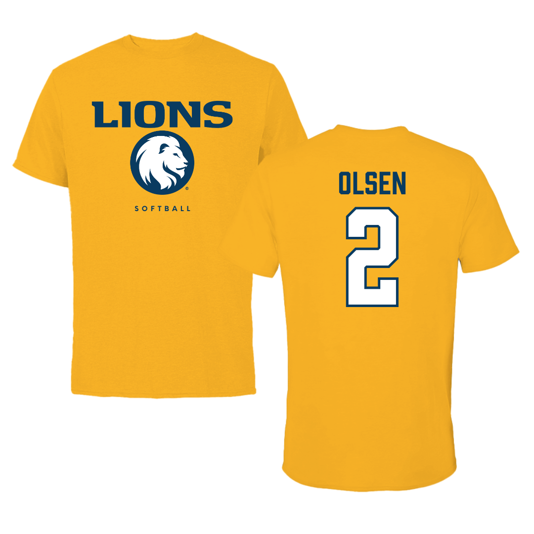 East Texas A&M University Softball Gold Tee - #2 Emma Olsen