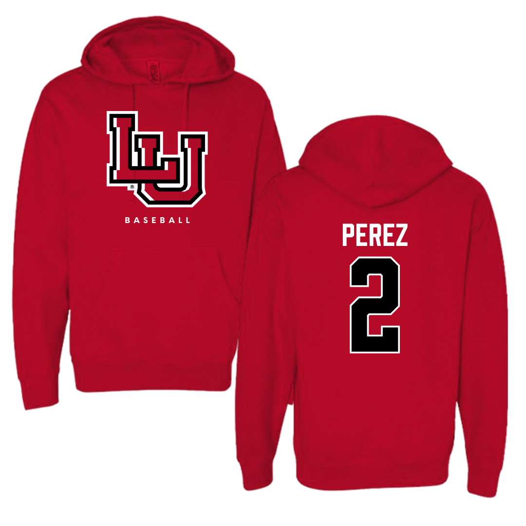 Lamar University Baseball Red Hoodie  - #2 Andres Perez