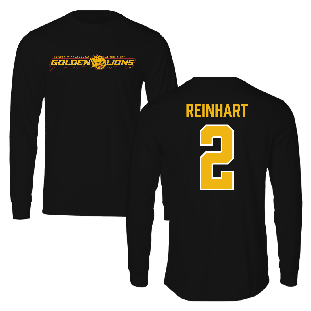University of Arkansas-Pine Bluff Basketball Black Long Sleeve  - #2 Zach Reinhart