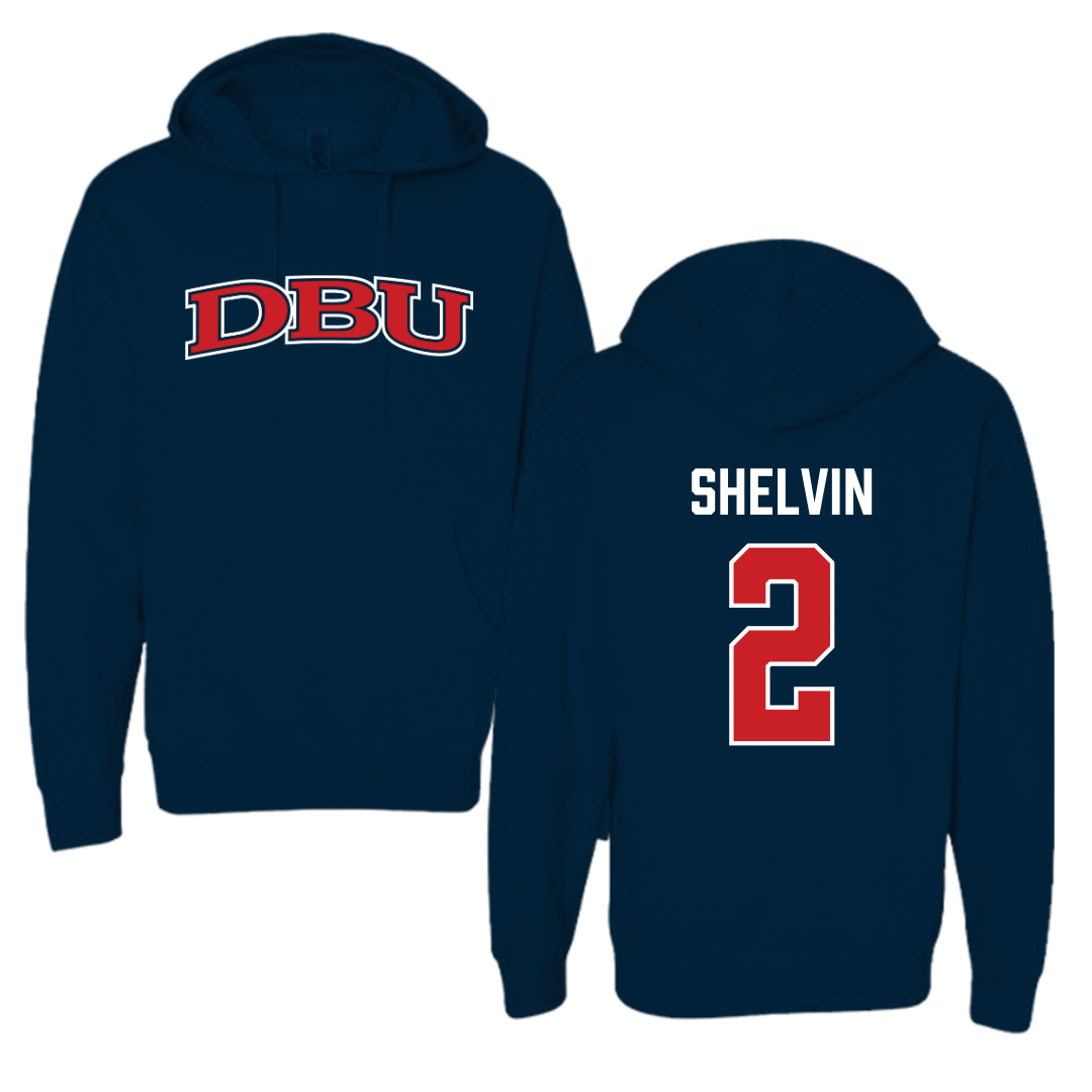 Dallas Baptist University Basketball Navy Hoodie  - #2 Jaden Shelvin
