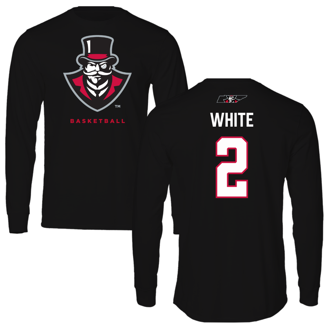 Austin Peay State University Basketball Black Mascot Long Sleeve - #2 Desmond White