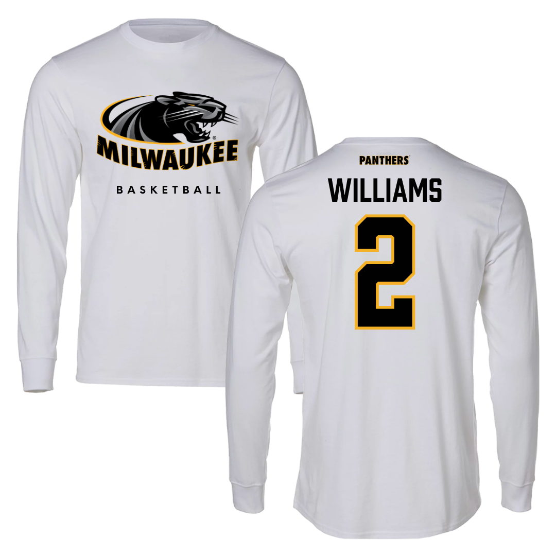 University of Wisconsin-Milwaukee Basketball White Long Sleeve  - #2 Jada Williams