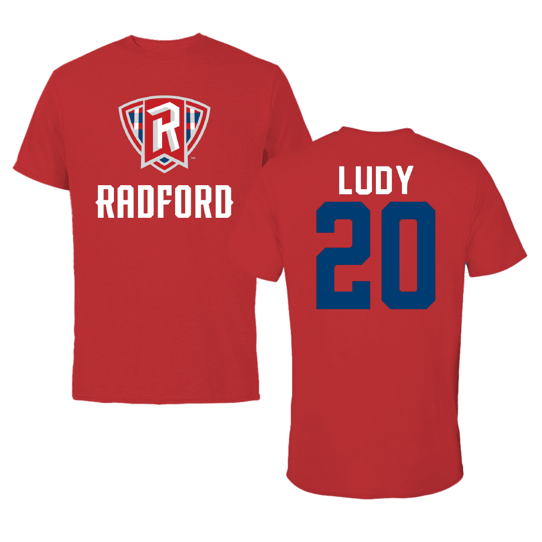 Radford University Baseball Red Tee - #20 Trey Ludy