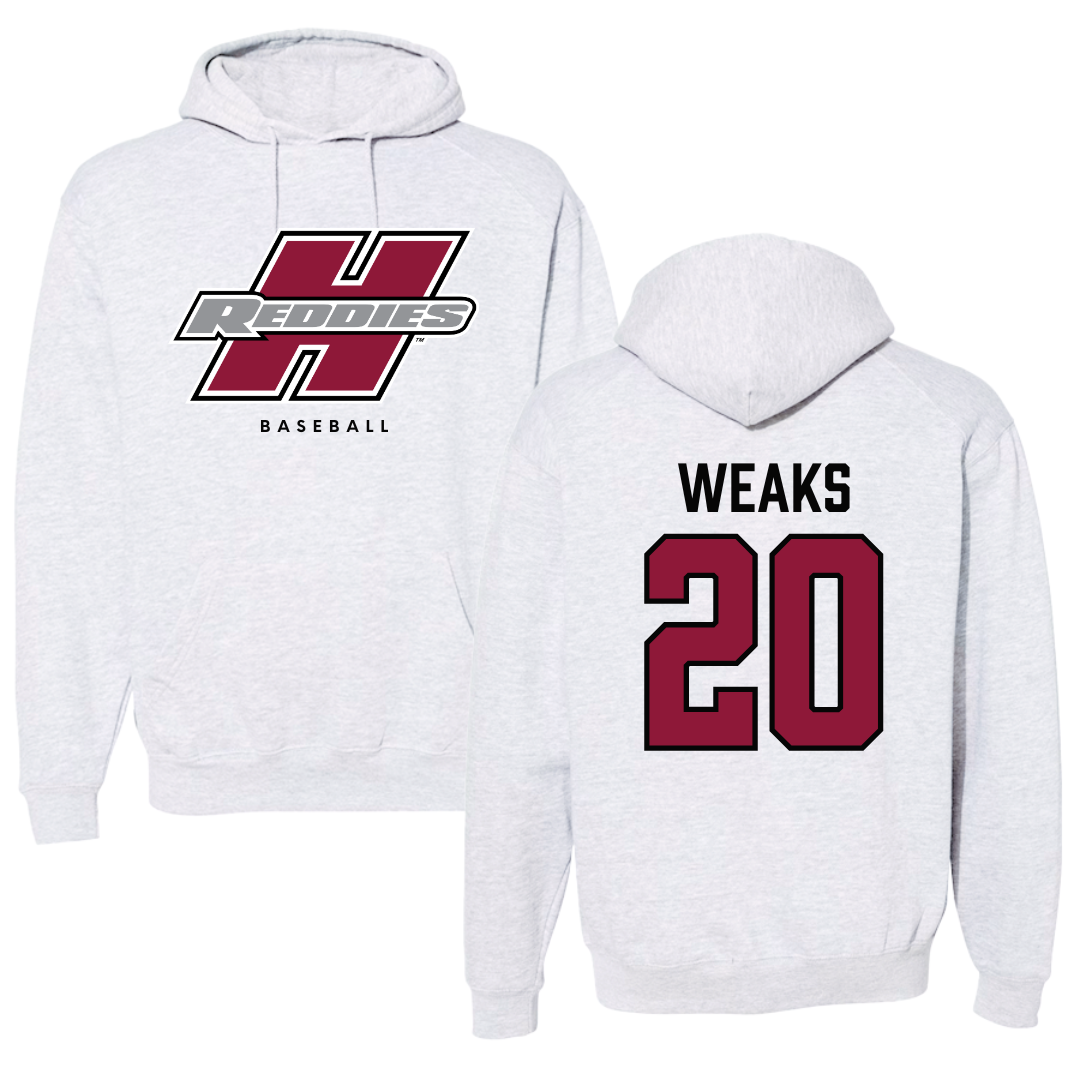 Henderson State University Baseball Gray Hoodie  - #20 Reese Weaks