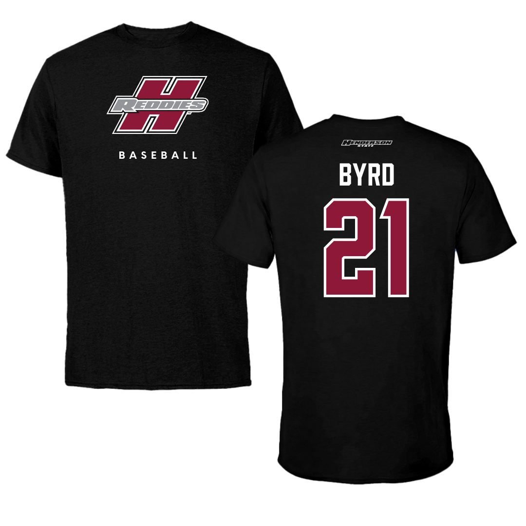 Henderson State University Baseball Black Tee  - #21 Payton Byrd