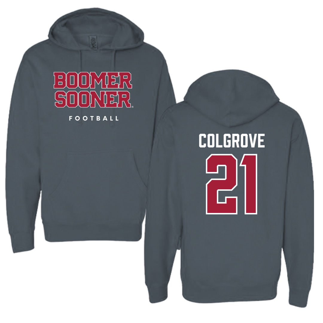 University of Oklahoma Football Charcoal Hoodie  - #21 Braylon Colgrove