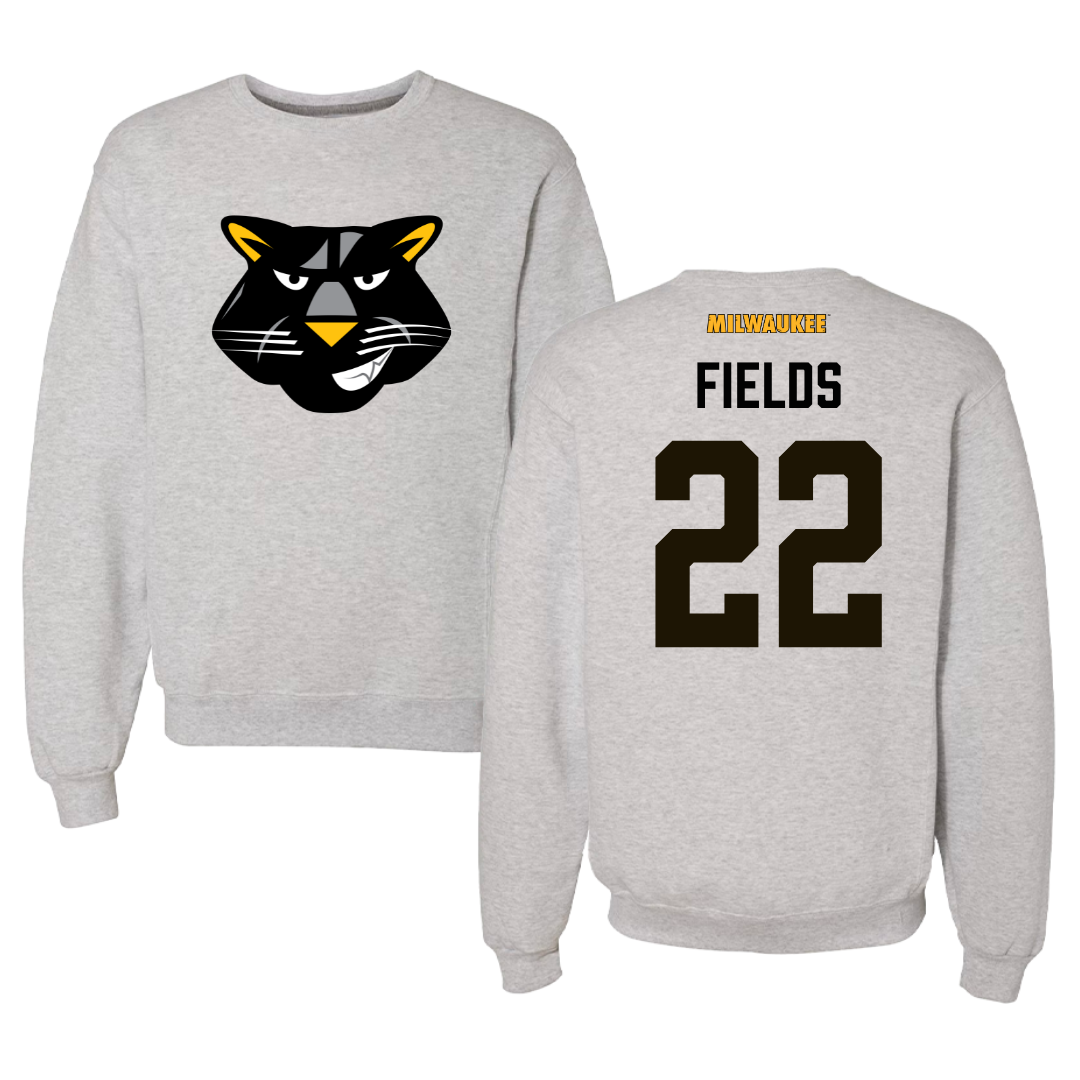 University of Wisconsin-Milwaukee Basketball Gray Crewneck  - #22 Faizon Fields