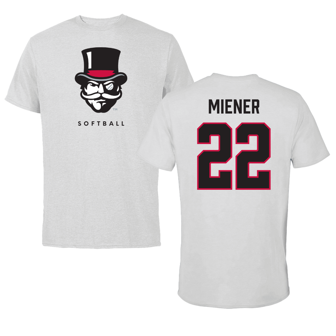 Austin Peay State University Softball Gray Mascot Tee - #22 Samantha Miener