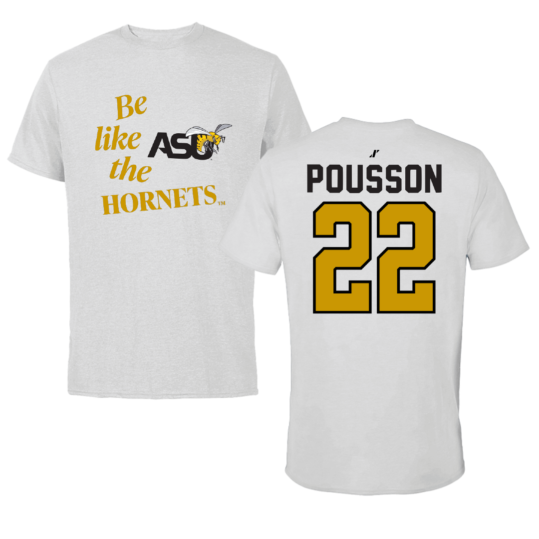 Alabama State University Softball Light Gray Be Like Us Performance Tee - #22 Kohanna Pousson
