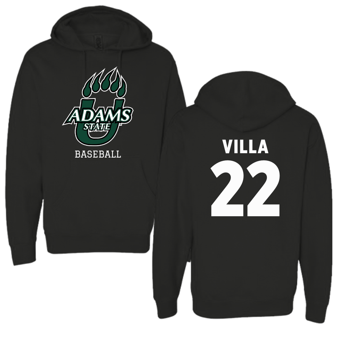 Adams State University Baseball Black Hoodie  - #22 Eric Villa