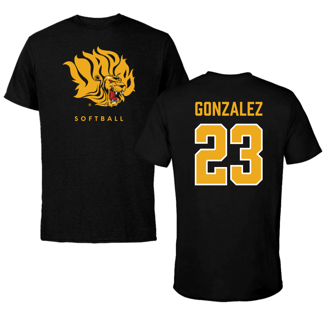 University of Arkansas-Pine Bluff Softball Black Tee  - #23 Ariana Gonzalez
