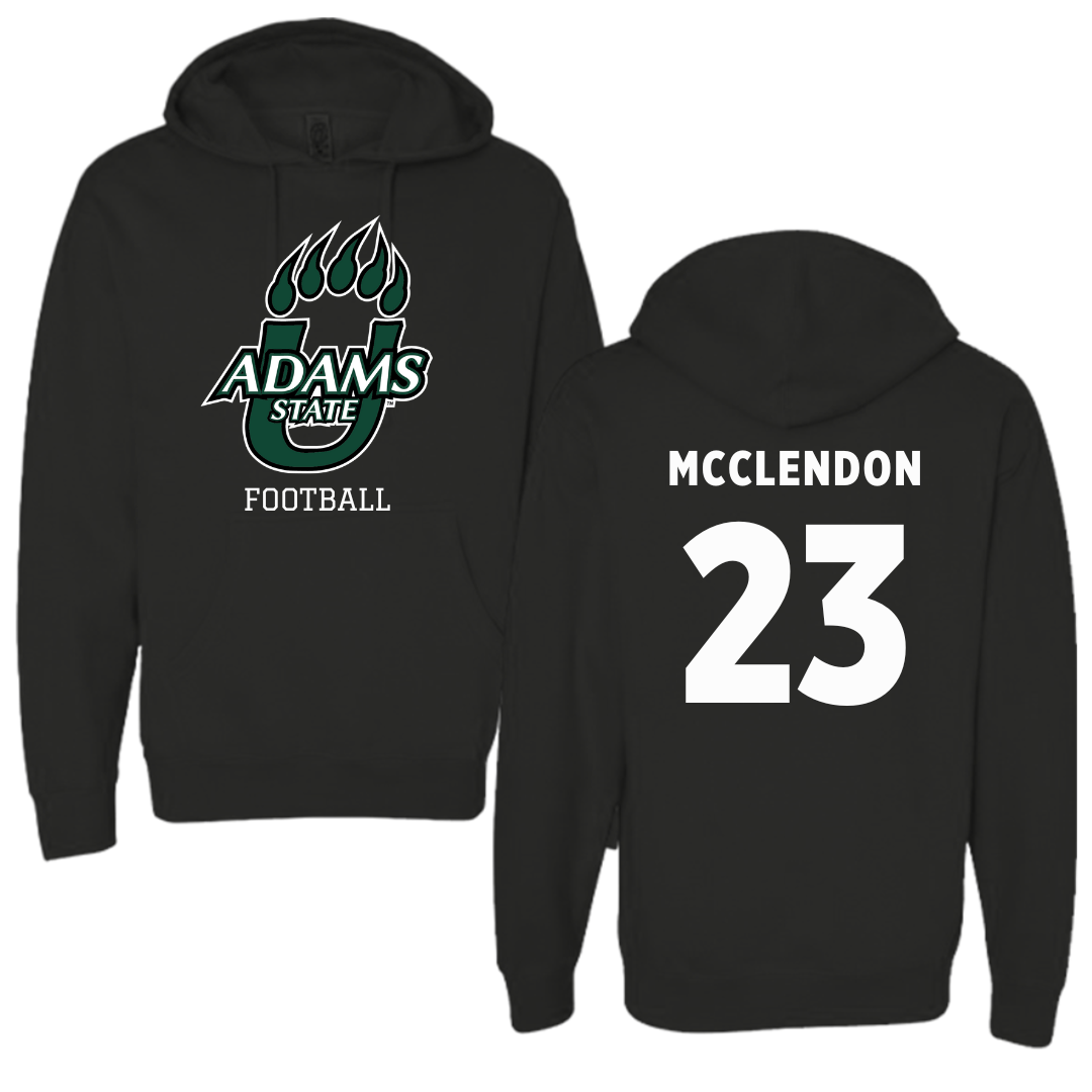 Adams State University Football Black Hoodie  - #23 Edward McClendon