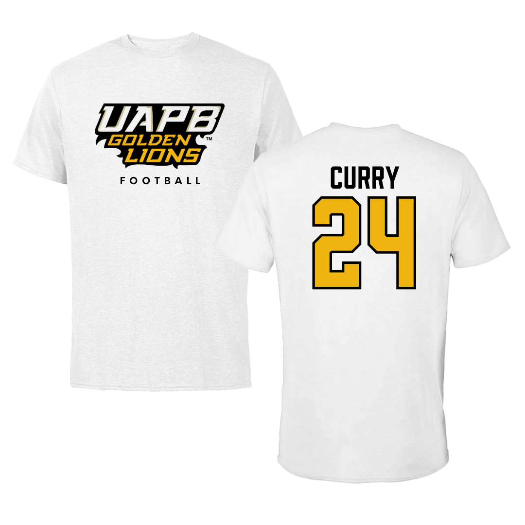 University of Arkansas-Pine Bluff Football White Tee  - #24 BJ Curry