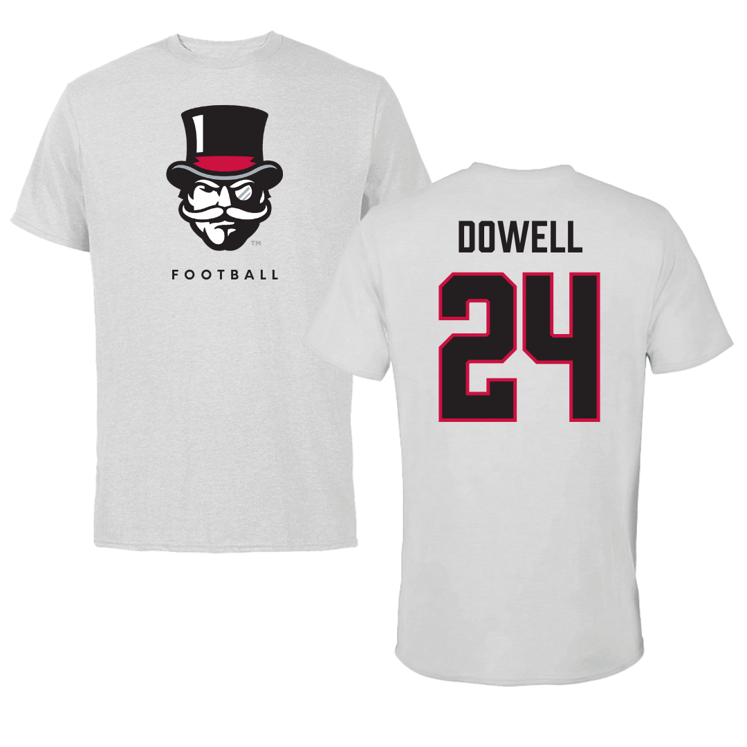 Austin Peay State University Football Gray Mascot Tee - #24 Malaki Dowell