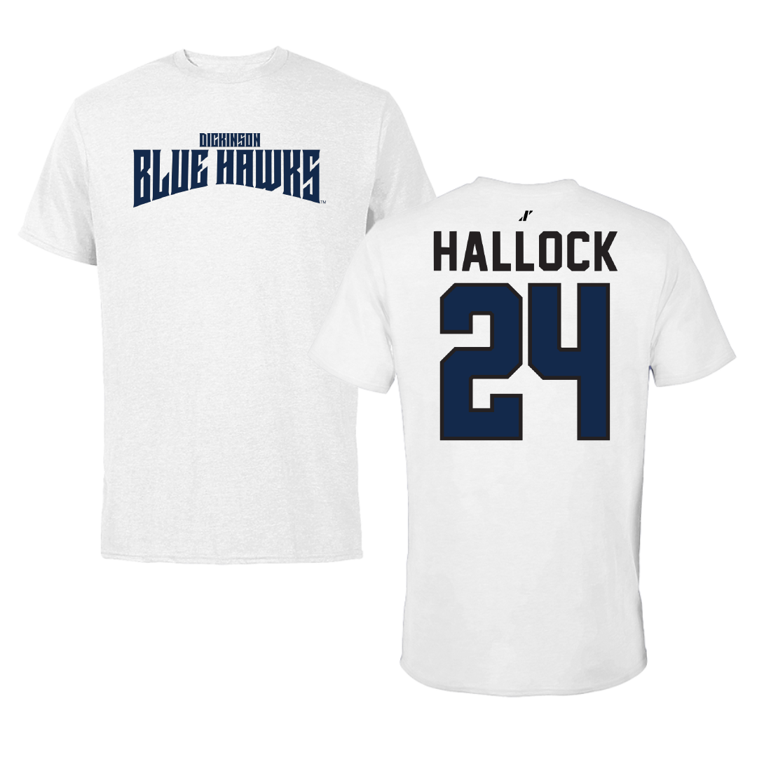 Dickinson State University Football White Classic Tee - #24 Kyler Hallock