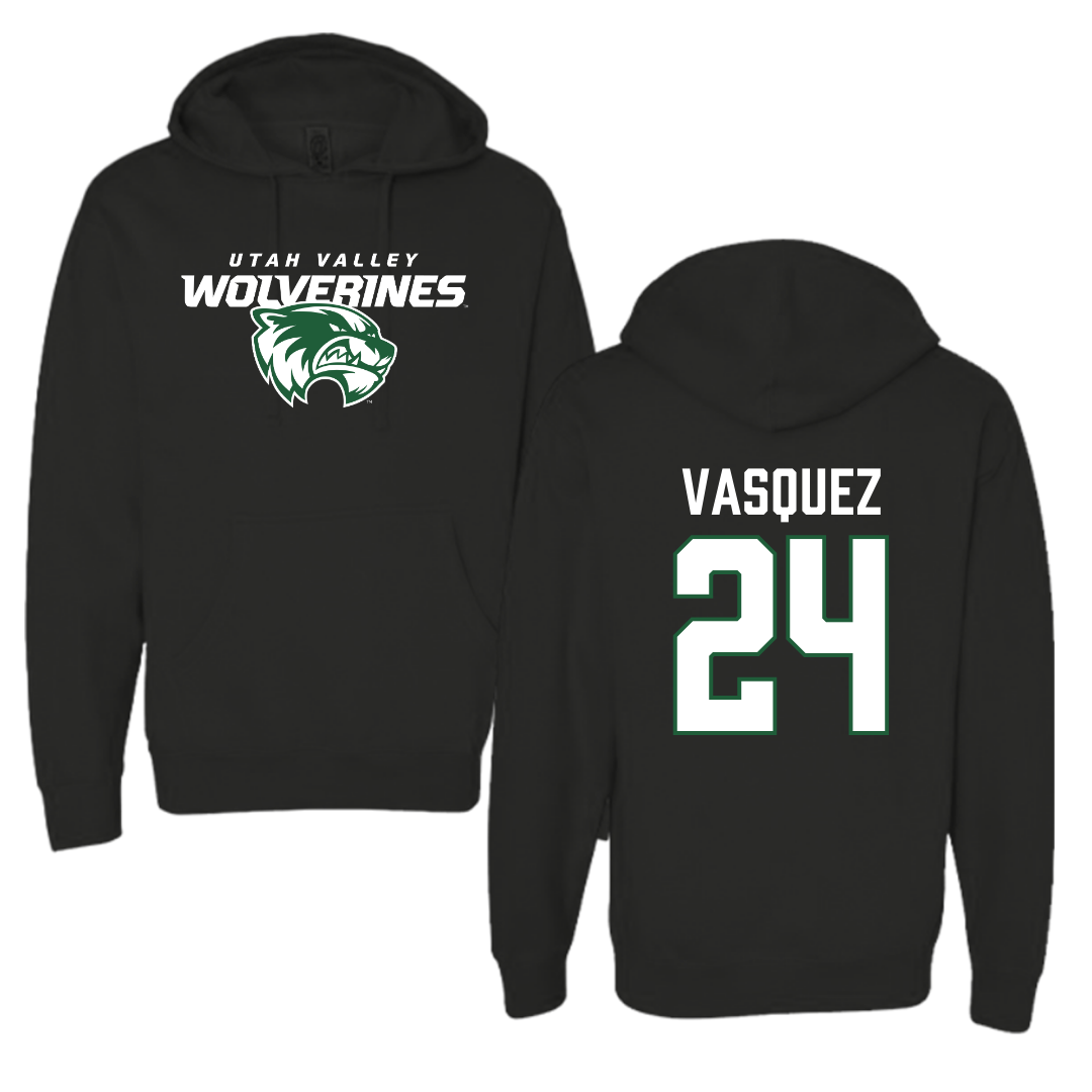 Utah Valley University Softball Black Hoodie  - #24 Victoria Vasquez