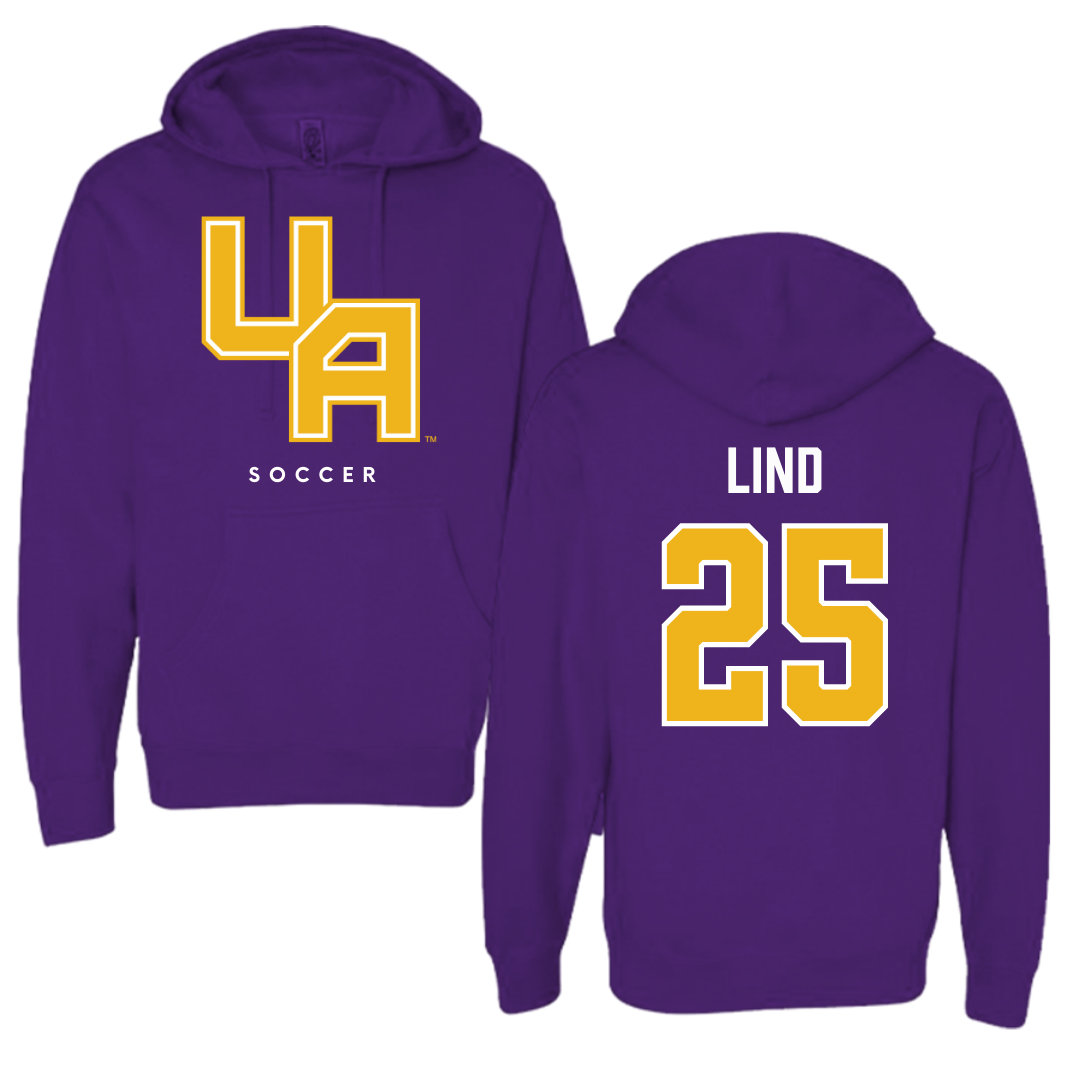 University at Albany Soccer Purple Hoodie  - #25 Zach Lind
