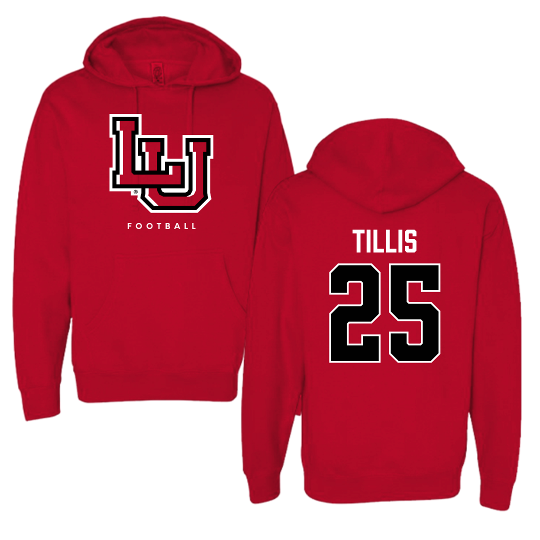 Lamar University Football Red Hoodie  - #25 Jonavon Tillis