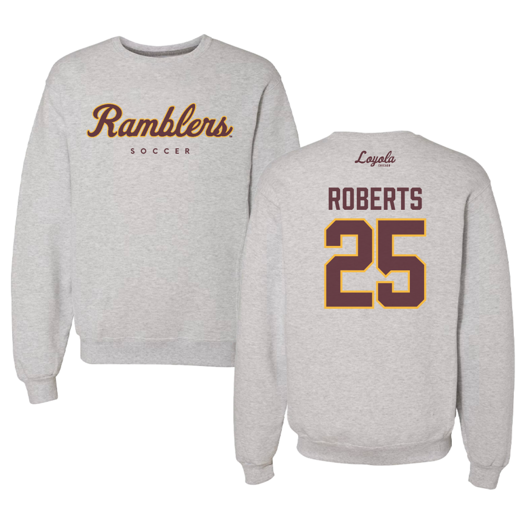 Loyola University-Chicago Soccer Gray Crewneck  - #25 Emily Roberts