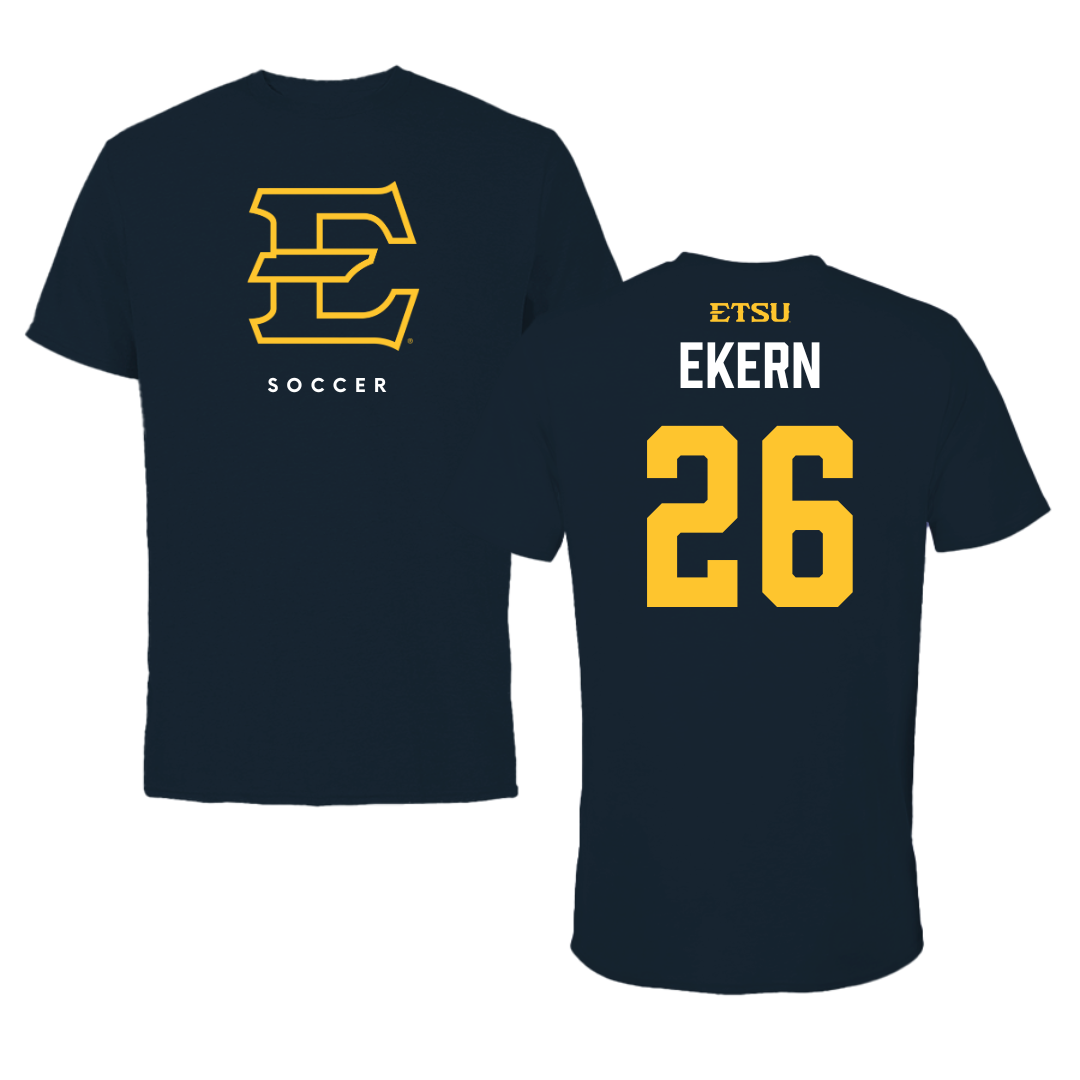 East Tennessee State University Soccer Navy Tee  - #26 Annabelle Ekern