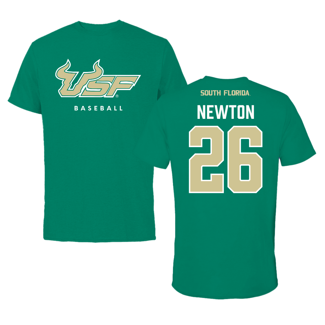 University of South Florida Baseball Green Tee  - #26 Austin Newton