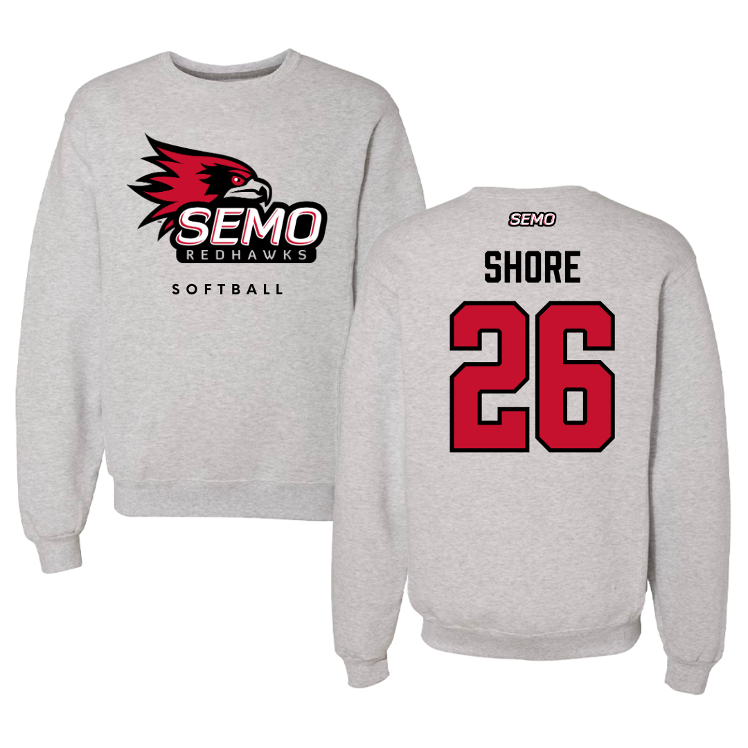 Southeast Missouri State University Softball Gray Crewneck  - #26 Aubrie Shore