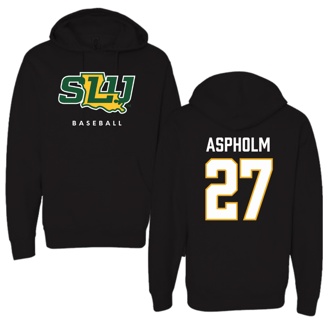 Southeastern Louisiana University Baseball Black Hoodie  - #27 Dalton Aspholm
