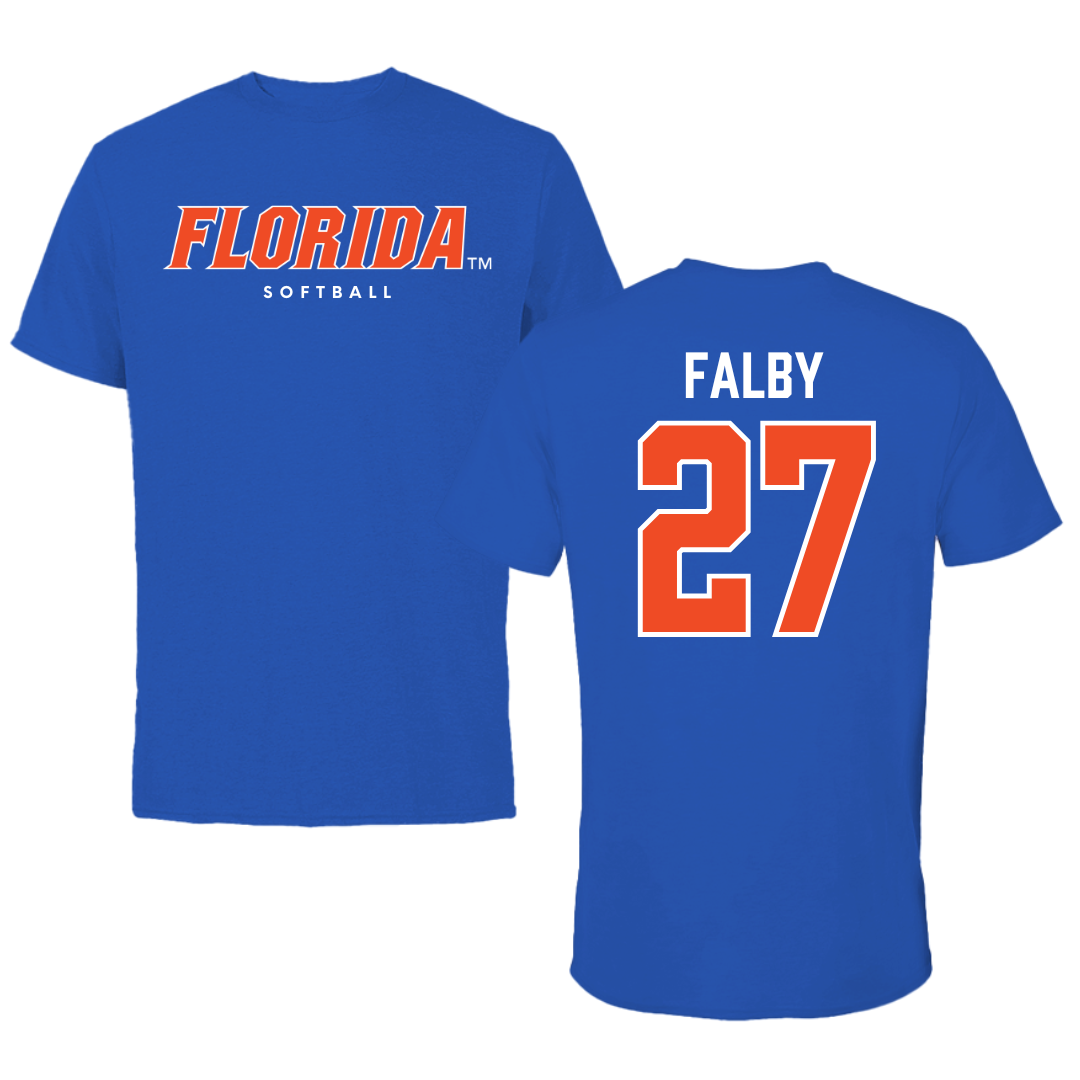 University of Florida Softball True Royal Florida Tee - #27 Kendra Falby