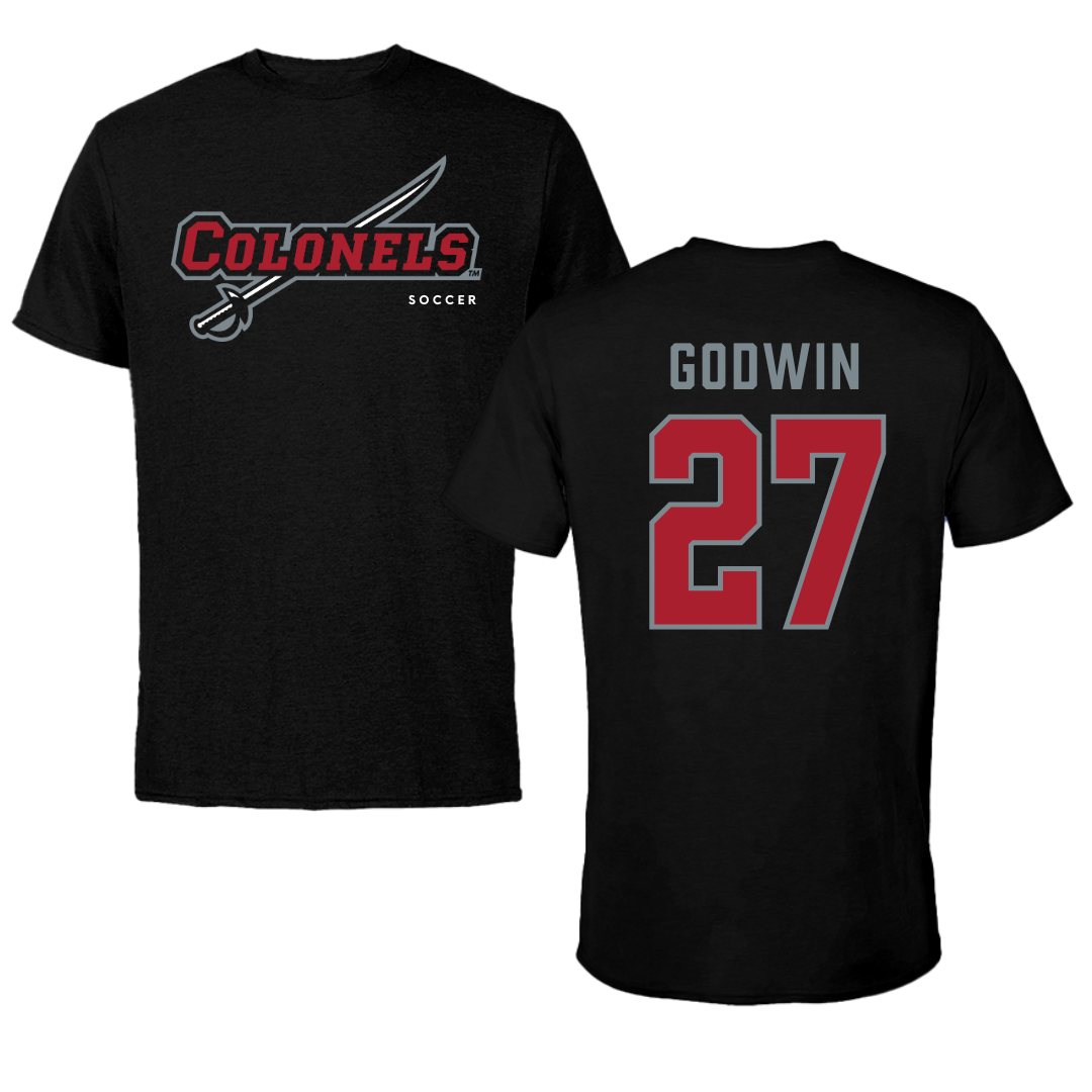Nicholls State University Soccer Black Tee  - #27 Emma Godwin