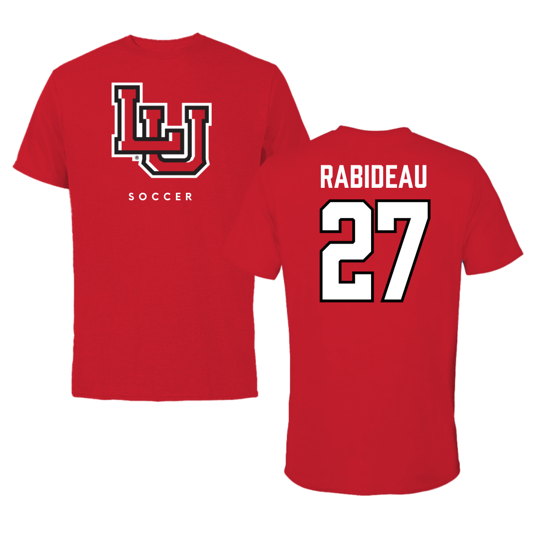 Lamar University Soccer Red Tee  - #27 Madison Rabideau