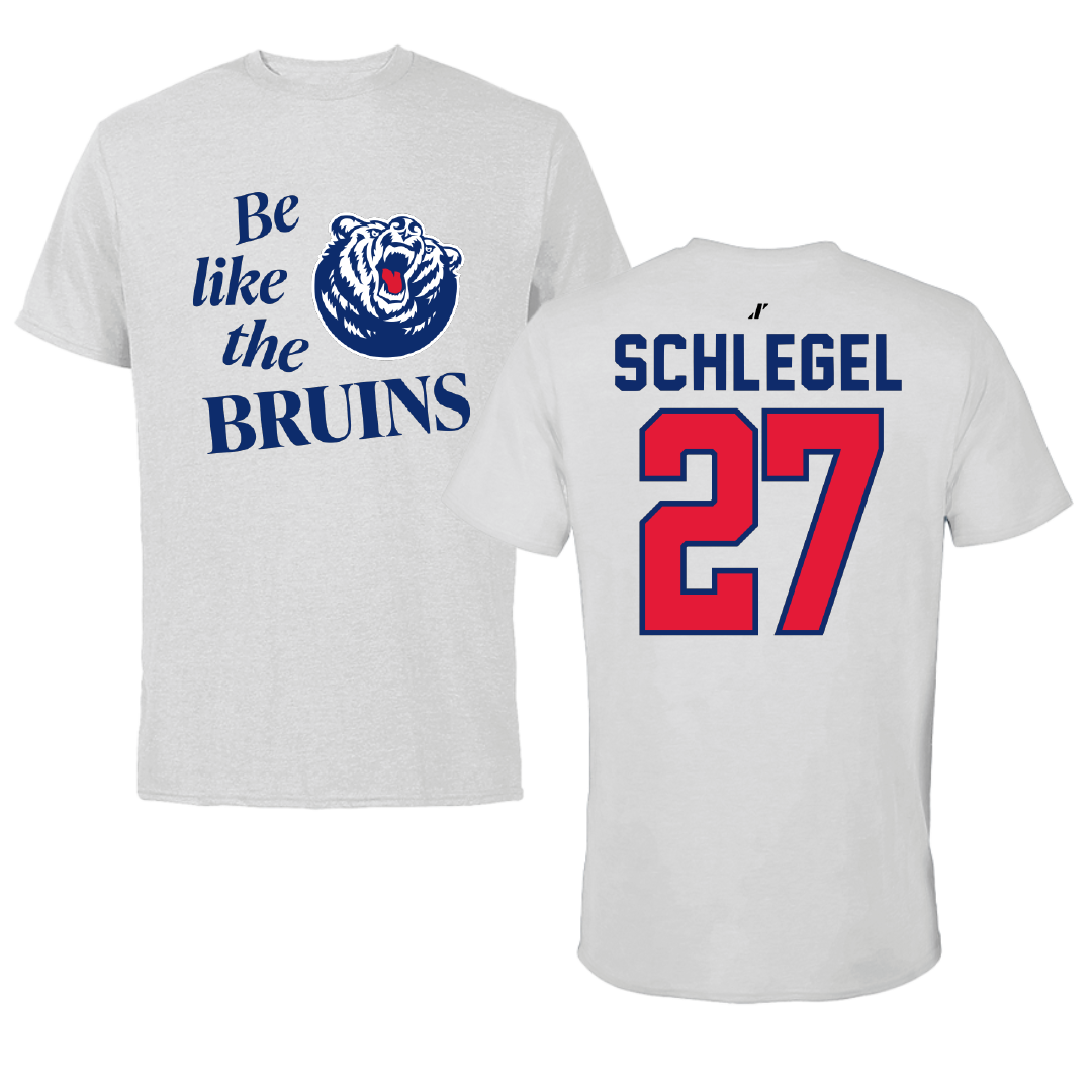 Belmont University Soccer Light Gray Be Like Us Performance Tee - #27 Ethan Schlegel