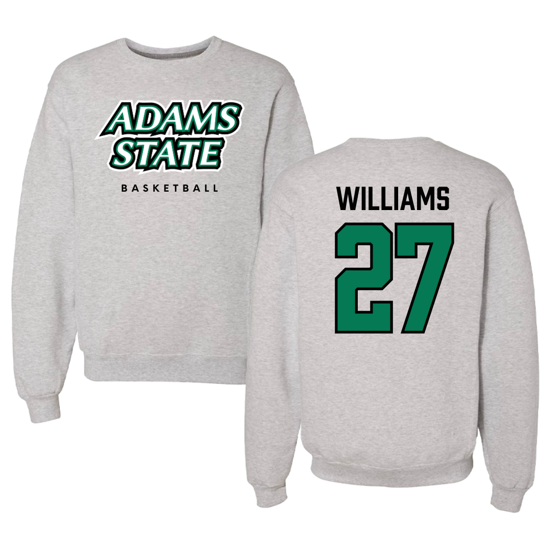 Adams State University Basketball Gray Crewneck  - #27 Destan Williams