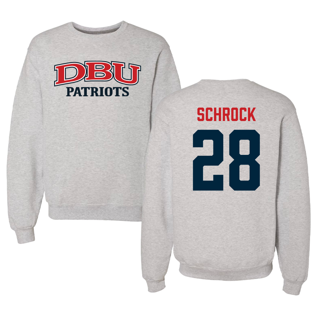 Dallas Baptist University Soccer Gray Crewneck  - #28 Sophia Schrock