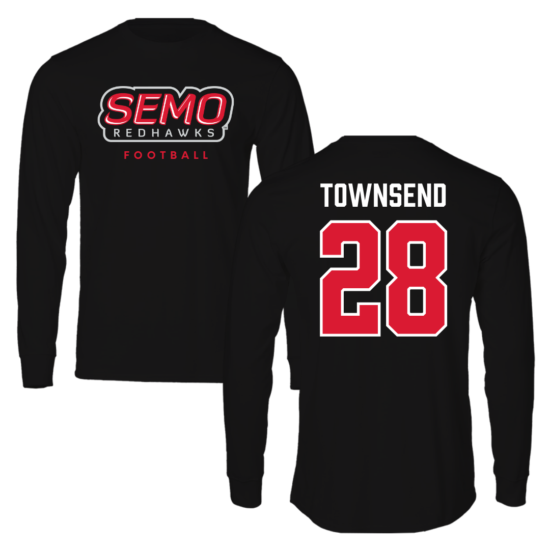 Southeast Missouri State University Football Black Long Sleeve  - #28 Amare Townsend