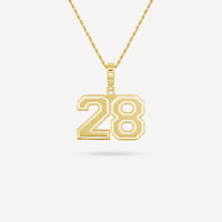 Gold Presidents Pendant and Chain - #28 Nick Hollifield