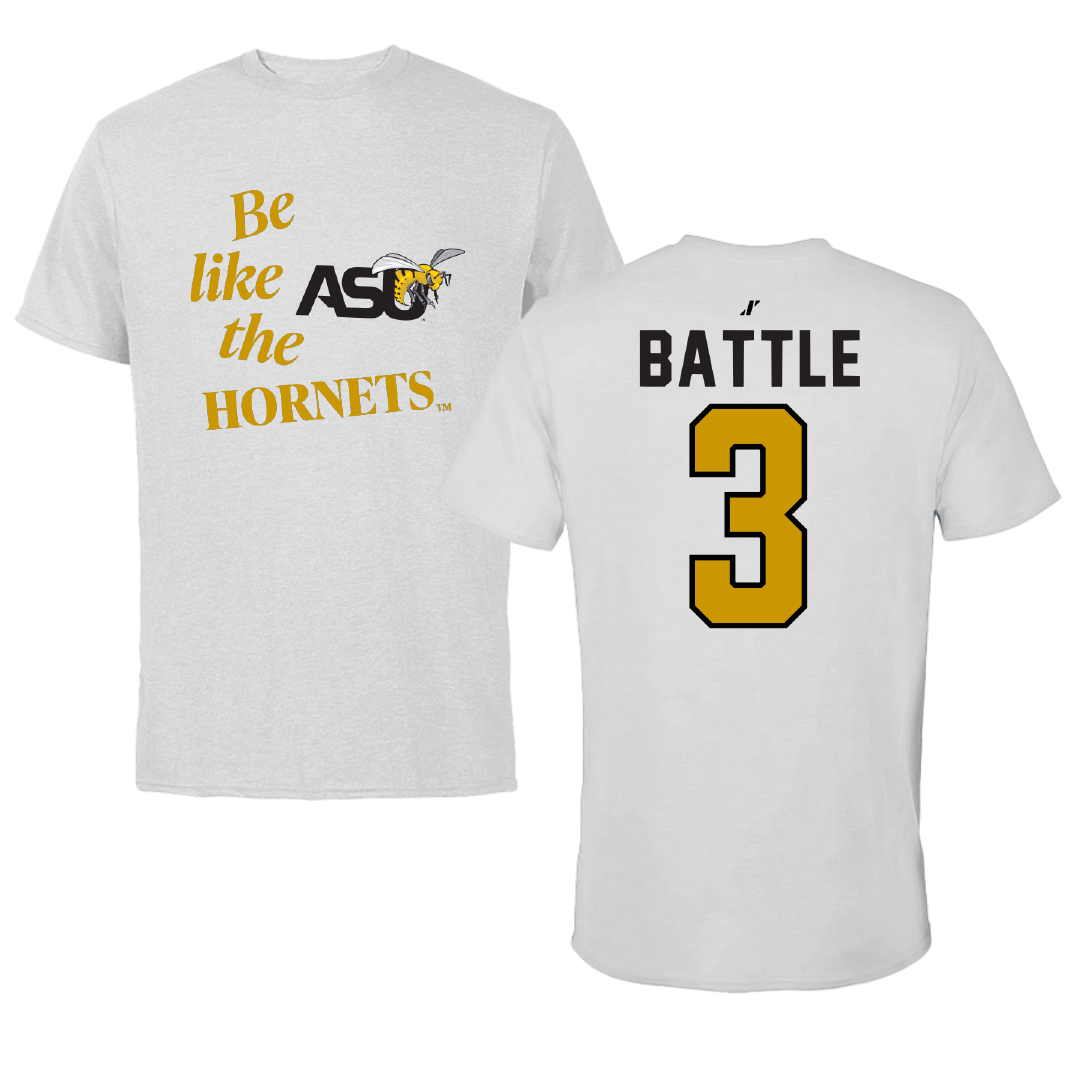 Alabama State University Volleyball Light Gray Be Like Us Tee - #3 Norielle Battle