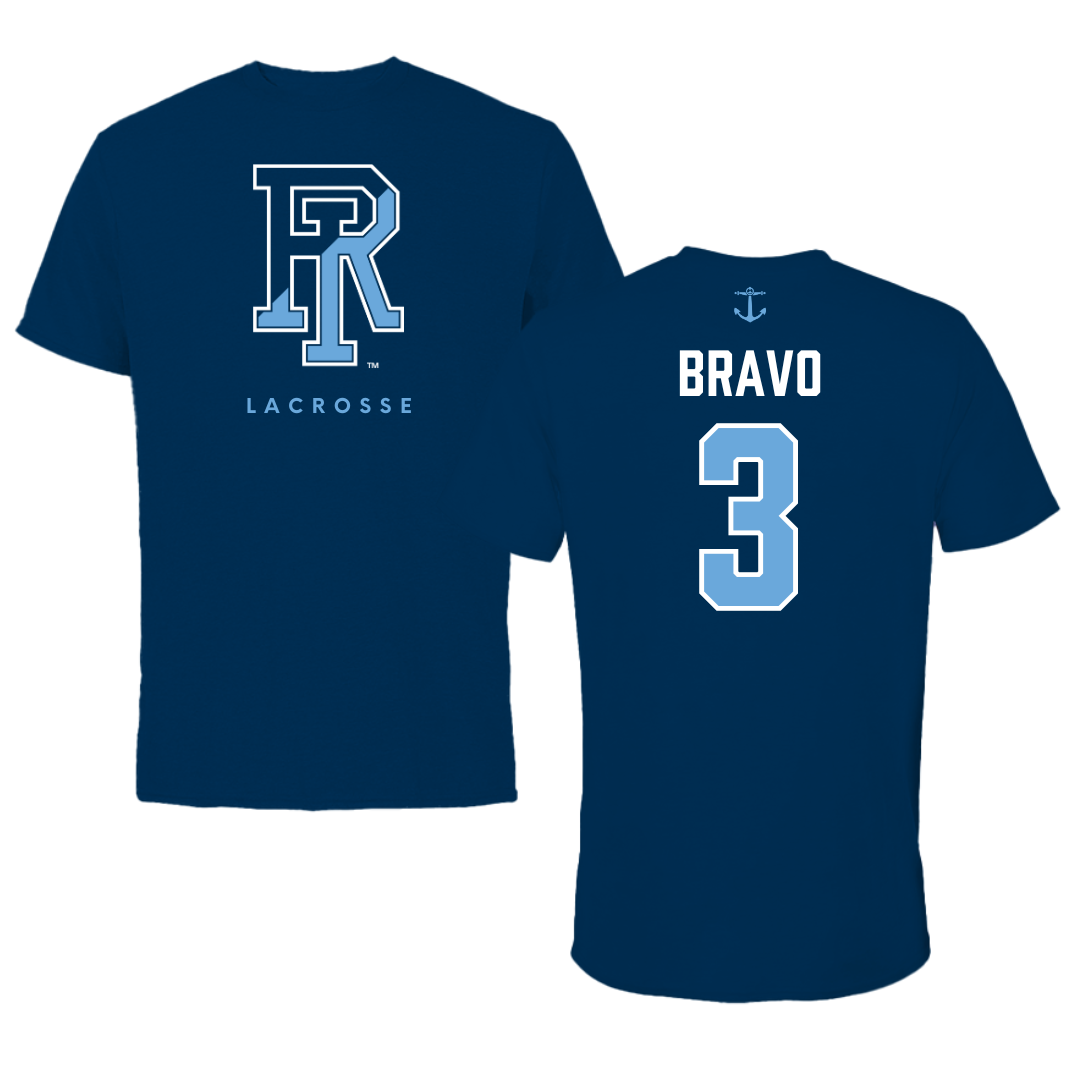University of Rhode Island Lacrosse Navy Tee  - #3 Emma Bravo