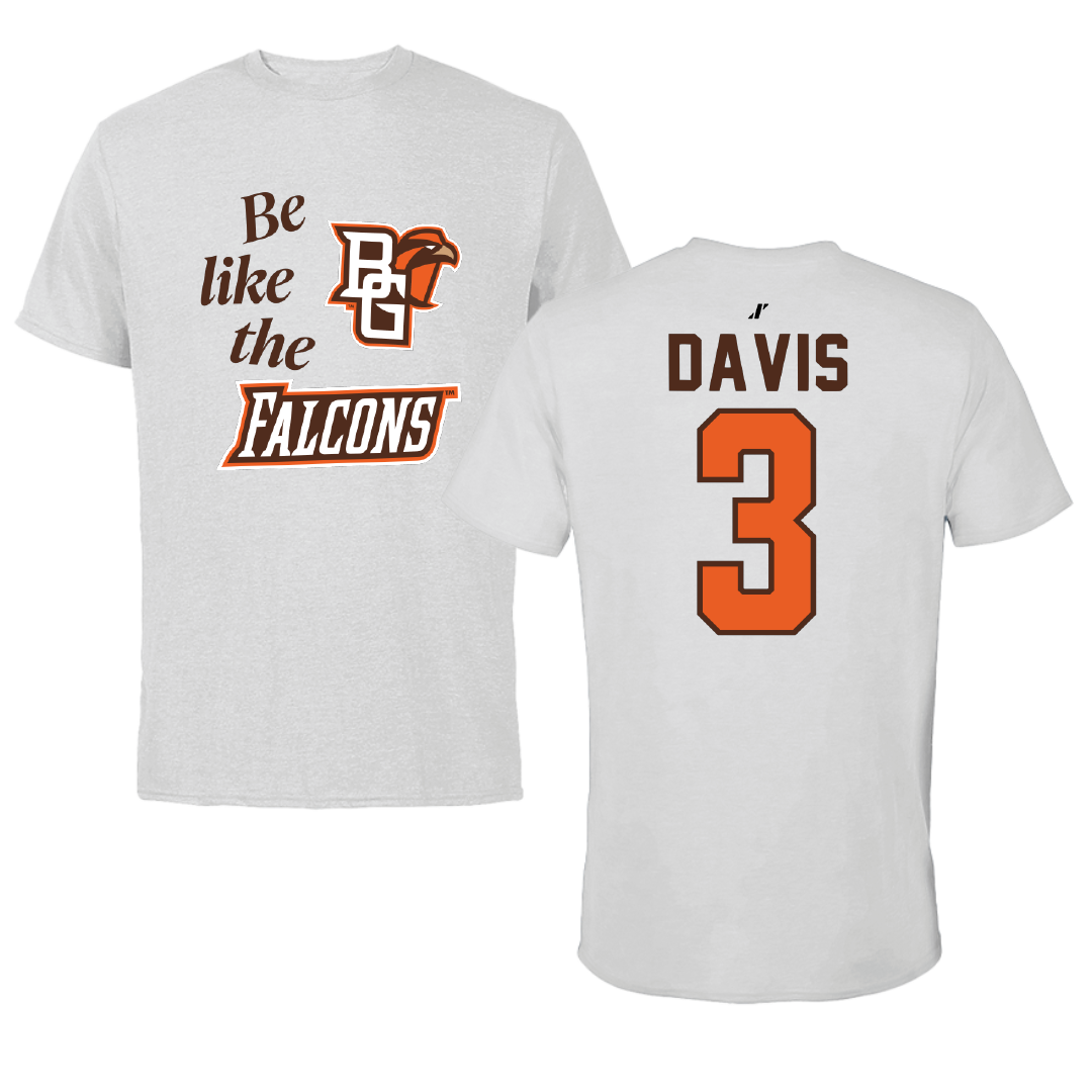 Bowling Green State University Softball Light Gray Be Like Us Tee - #3 Delaney Davis