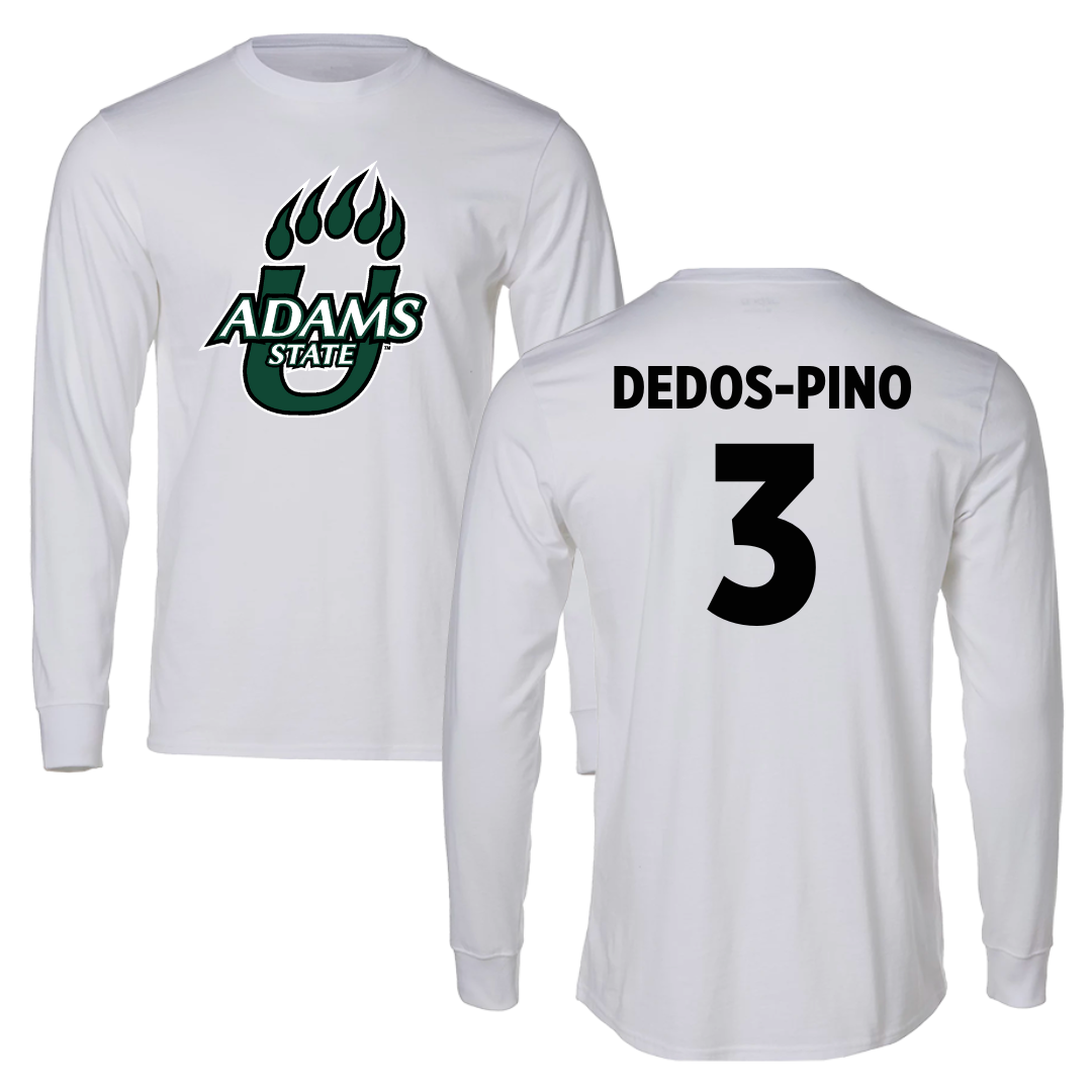 Adams State University Fútbol Blanco Manga Larga - #3 Yarelis Dedos-Pino