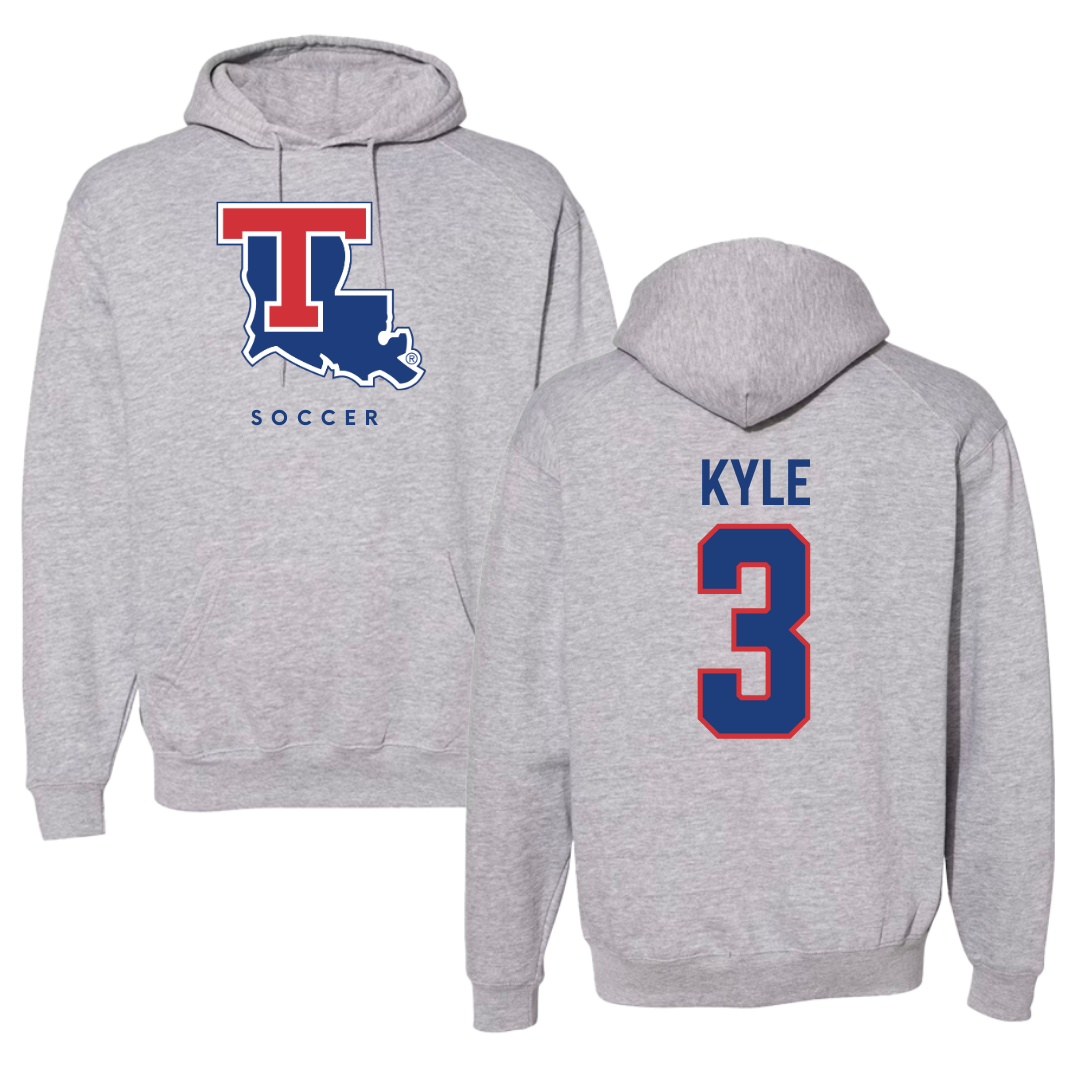Louisiana Tech University Soccer Gray Hoodie  - #3 Avery Kyle