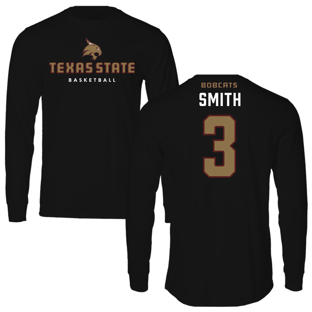 Texas State University Basketball Black Long Sleeve  - #3 Crystal Smith