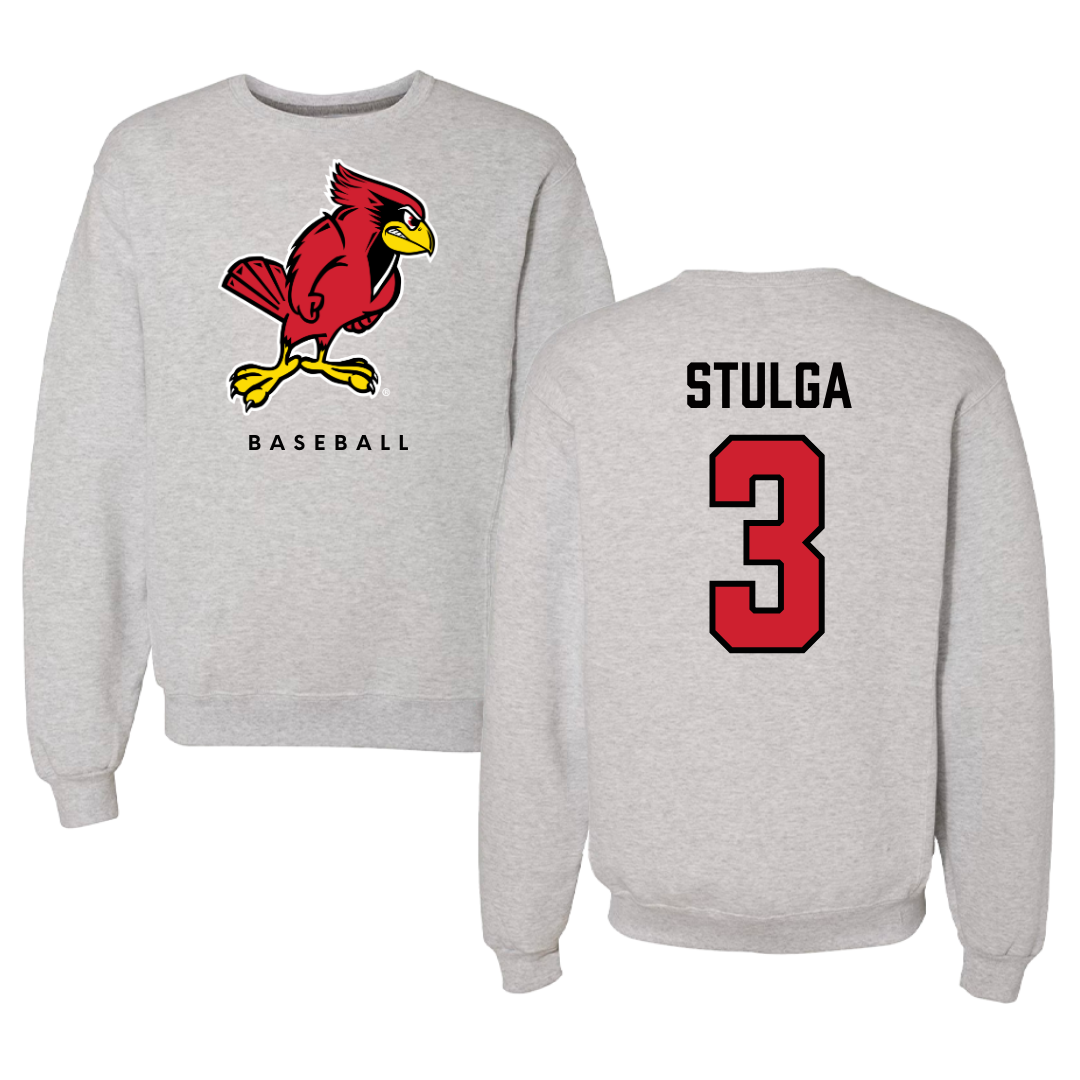 Illinois State University Baseball Gray Crewneck  - #3 Luke Stulga