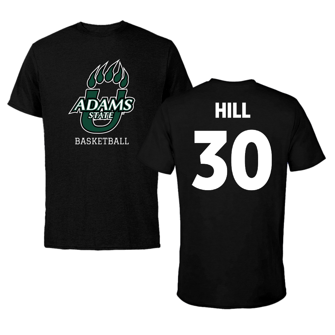 Adams State University Basketball Black State Tee - #30 Taejhuan Hill